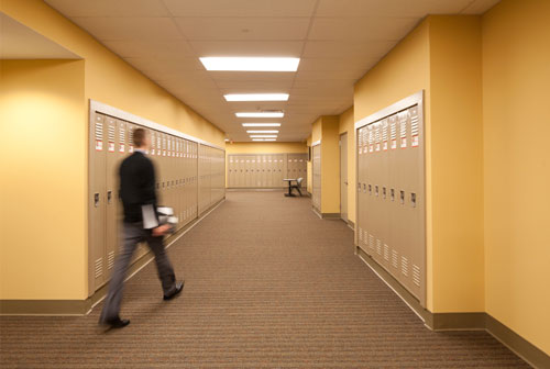 the interior of the charter school