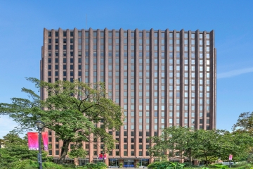 The facade of the Residences at Three Parkway