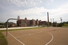 Outdoor basketball court at Granby Mills