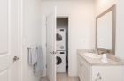 Bathroom with stackable washer & dryer